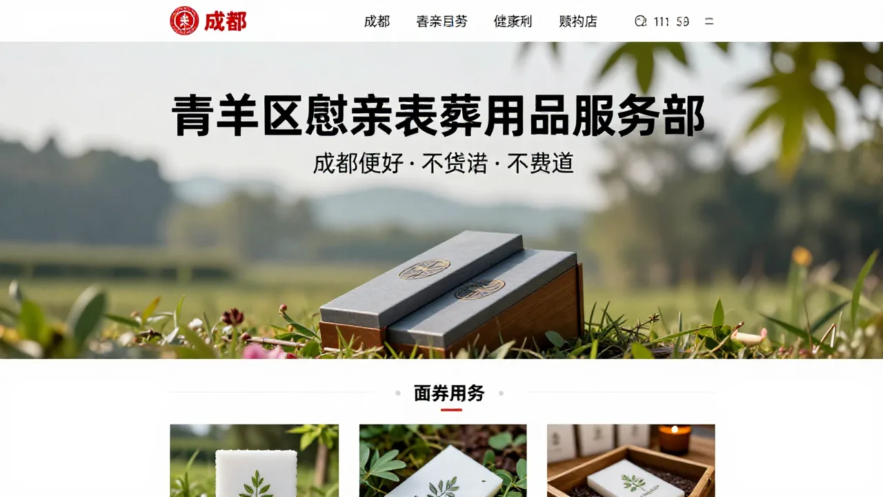 青羊区慰亲丧葬用品服务部 首页主视觉